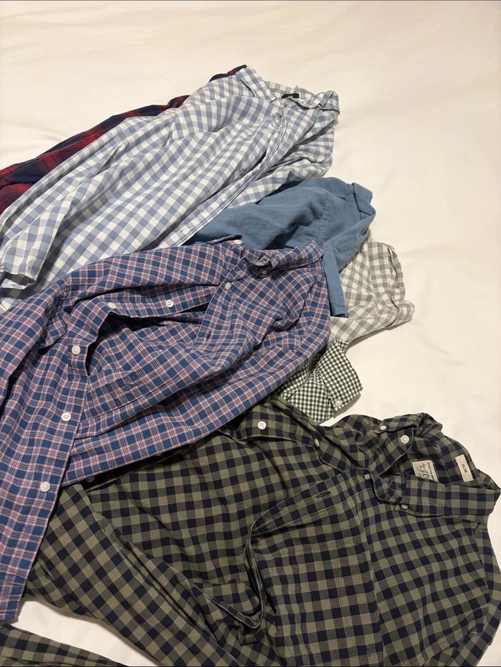 J. Crew Mixed Plaid & Gingham Button-Down Shirt Bundle - Blue, Pink, Navy, Gray